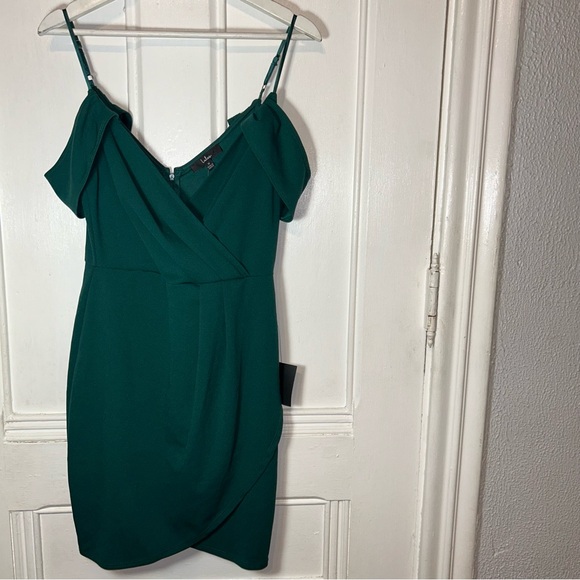 Lulus Love So Sweet Hunter Green Off The Shoulder Bodycon Dress - Picture 1 of 11